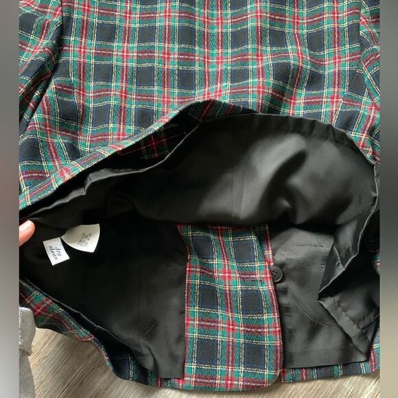 VTG Pendleton Wool Blazer Velvet Jacket Plaid Black Red Blue Green Size M L 16 - Picture 8 of 8